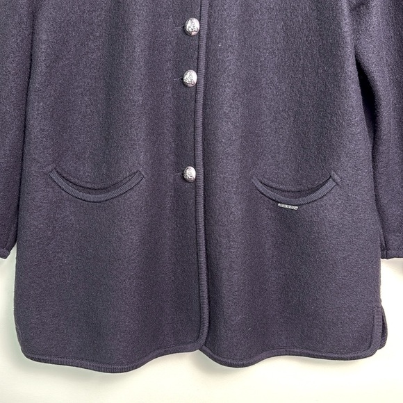 Geiger Black Wool Cardigan Sweater Made in Austria Sz EU 38 - Picture 3 of 12